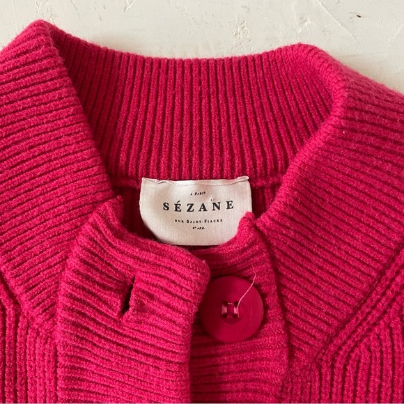 Sezane Lucas Pullover Sweater in Bright Pink Size S - Picture 3 of 9